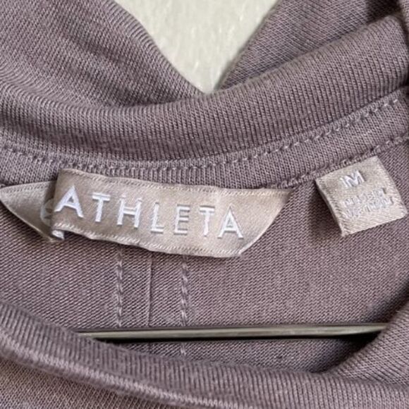 Athleta Threadlight Turtleneck Tank in Subway Grey Size MEDIUM - Picture 4 of 6